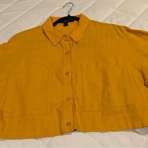 Marc New York Mustard Button-Up Blouse